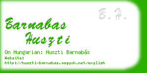 barnabas huszti business card